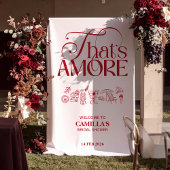 That’s Amore Red hand drawn Bridal Shower Wandkleed