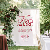 That’s Amore Red hand drawn Bridal Shower Wandkleed