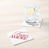 That’s Amore Red script Bridal Shower Kartonnen Onderzetters (Insitu)