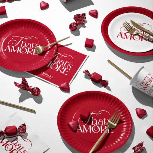 That’s Amore Red script Bridal Shower Papieren Bordje