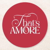 That’s Amore Red script Bridal Shower Ronde Kartonnen Onderzetter (Voorkant)