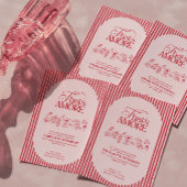 That’s Amore Red stripes Bridal Shower invite Kaart