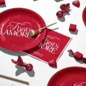 That’s Amore Red typography Bridal Shower napkin Servet