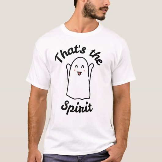 That’s the Spirit – Cute Happy Ghost Design  T-shirt (Voorkant)