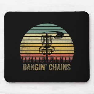 That Says Ngin' Chains - Disc Golf Retro Sunset Muismat