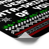 That Wasn't Very Data Driven Of You Christmas Xmas Poster (Hoek)