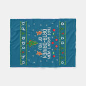 That Wasn't Very Data Driven Of You Ugly Christmas Fleece Deken (Voorkant (Horizontaal))