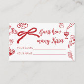 That'a Amore How many kisses bridal Shower game Informatiekaartje (Voorkant)