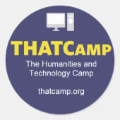 THATCamp sticker met afbeelding (Voorkant)