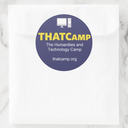 THATCamp sticker met afbeelding (Tas)