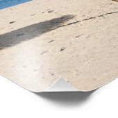 Thatch Beach Umbrellas Foto Afdruk (Hoek)