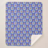 Thatch Border Terrier patchwork Pattern Sherpa Deken (Voorkant)