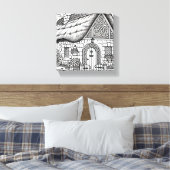 Thatch Cottage #16 Canvas Afdruk (Insitu (Slaapkamer))
