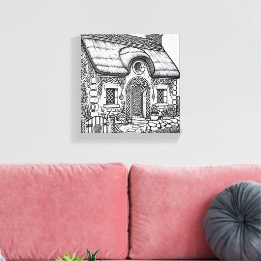 Thatch Cottage #19 Canvas Afdruk (Insitu (Woonkamer))