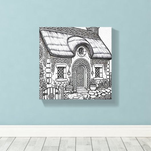 Thatch Cottage #19 Canvas Afdruk (Insitu (Houten vloer))