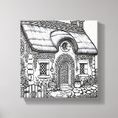 Thatch Cottage #19 Canvas Afdruk (Voorkant)
