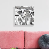 Thatch Cottage #1 Canvas Afdruk (Insitu (Woonkamer))