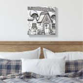 Thatch Cottage #1 Canvas Afdruk (Insitu (Slaapkamer))