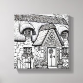 Thatch Cottage #1 Canvas Afdruk (Voorkant)