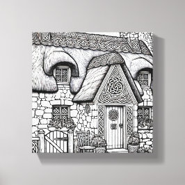 Thatch Cottage #1 Canvas Afdruk