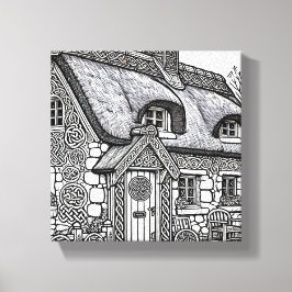 Thatch Cottage #20 Canvas Afdruk