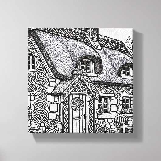 Thatch Cottage #20 Canvas Afdruk (Voorkant)