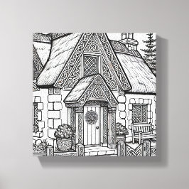 Thatch Cottage #27 Canvas Afdruk
