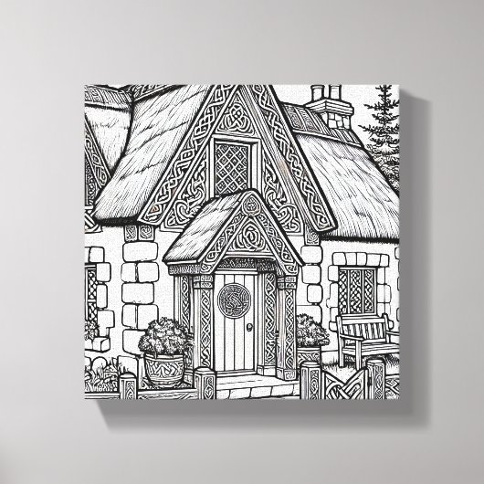 Thatch Cottage #27 Canvas Afdruk (Voorkant)