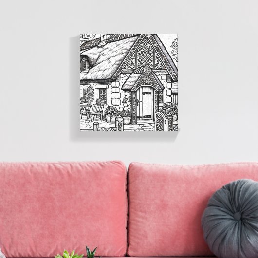 Thatch Cottage #29 Canvas Afdruk (Insitu (Woonkamer))