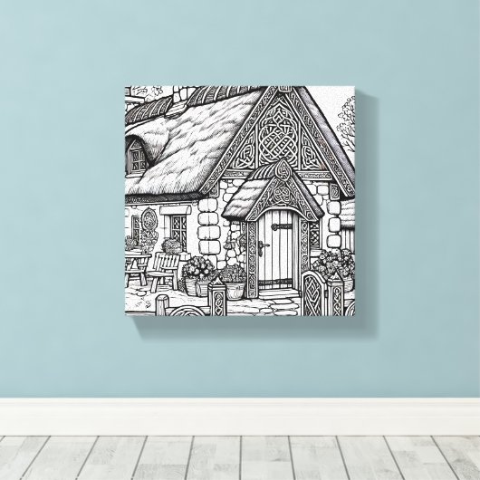 Thatch Cottage #29 Canvas Afdruk (Insitu (Houten vloer))