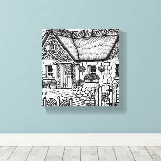 Thatch Cottage #2 Canvas Afdruk (Insitu (Houten vloer))