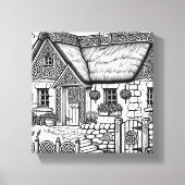 Thatch Cottage #2 Canvas Afdruk (Voorkant)