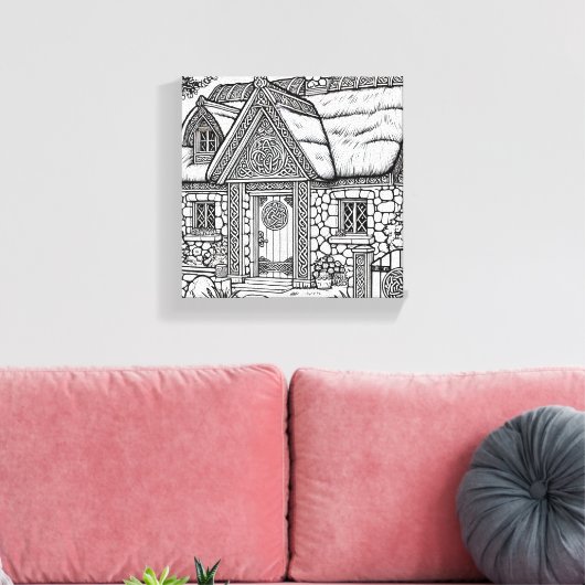 Thatch Cottage #30 Canvas Afdruk (Insitu (Woonkamer))