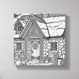 Thatch Cottage #30 Canvas Afdruk