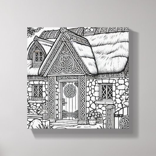 Thatch Cottage #30 Canvas Afdruk (Voorkant)