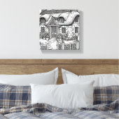 Thatch Cottage #31 Canvas Afdruk (Insitu (Slaapkamer))