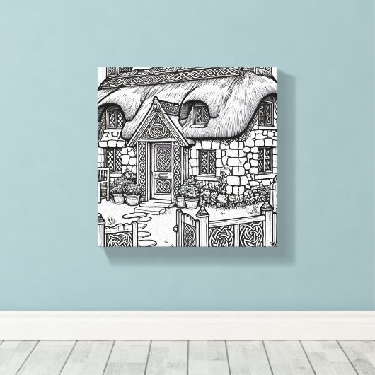 Thatch Cottage #31 Canvas Afdruk (Insitu (Houten vloer))