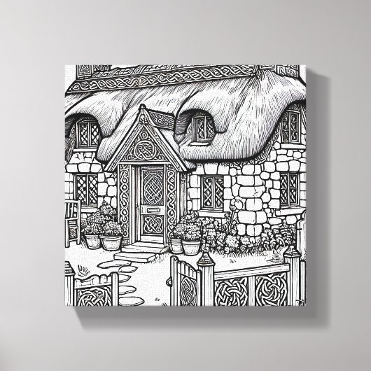 Thatch Cottage #31 Canvas Afdruk (Voorkant)