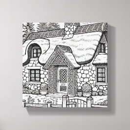 Thatch Cottage #32 Canvas Afdruk