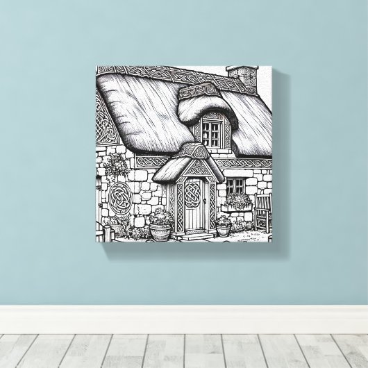 Thatch Cottage #33 Canvas Afdruk (Insitu (Houten vloer))