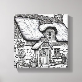 Thatch Cottage #33 Canvas Afdruk