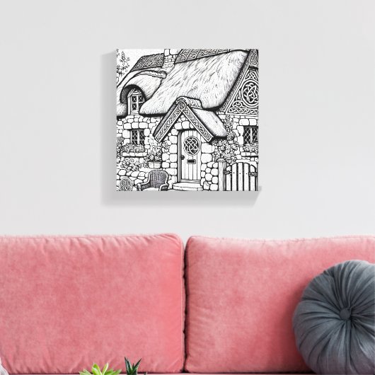 Thatch Cottage #34 Canvas Afdruk (Insitu (Woonkamer))