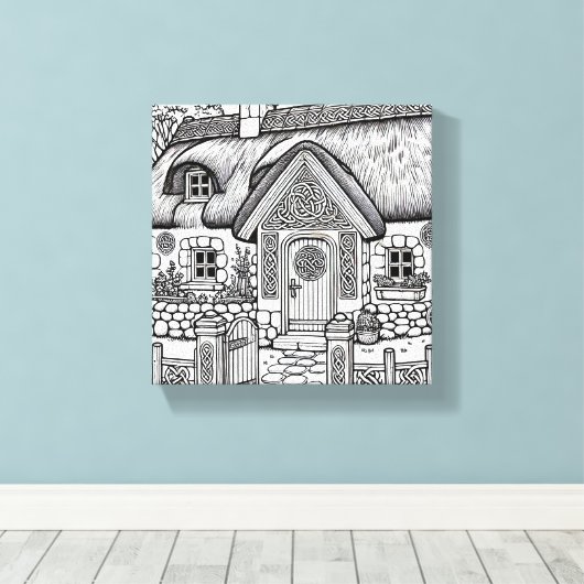 Thatch Cottage #35 Canvas Afdruk (Insitu (Houten vloer))