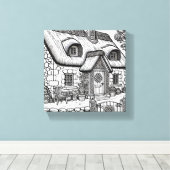 Thatch Cottage #36 Canvas Afdruk (Insitu (Houten vloer))