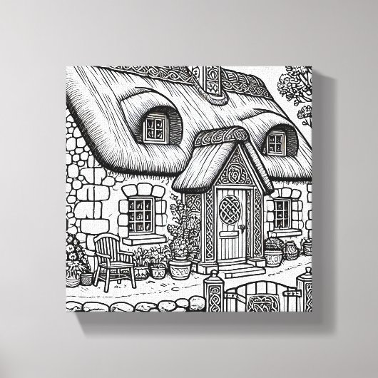 Thatch Cottage #36 Canvas Afdruk (Voorkant)