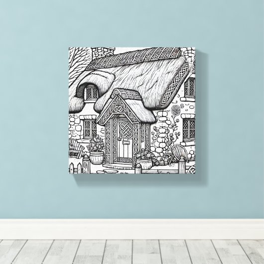 Thatch Cottage #37 Canvas Afdruk (Insitu (Houten vloer))
