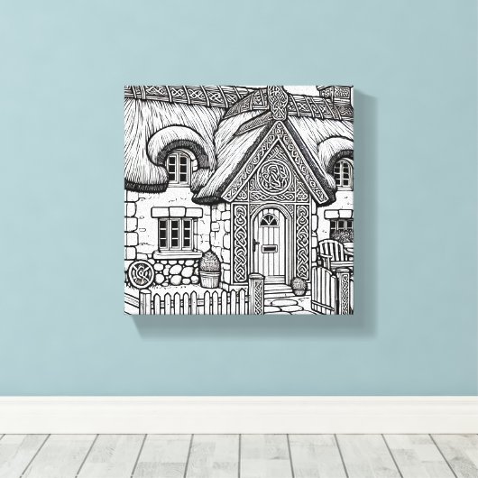 Thatch Cottage #38 Canvas Afdruk (Insitu (Houten vloer))