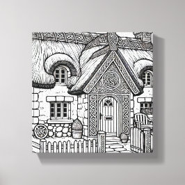 Thatch Cottage #38 Canvas Afdruk