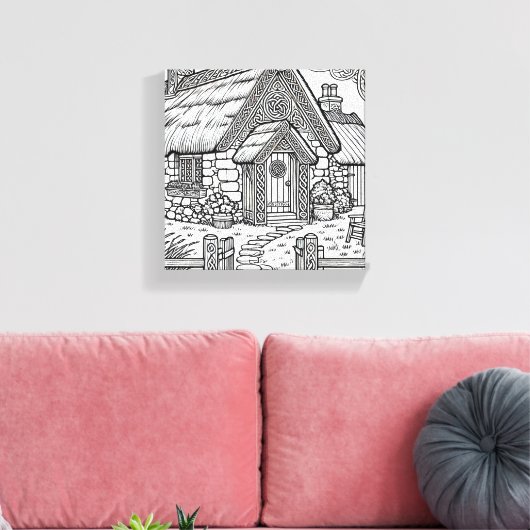 Thatch Cottage #39 Canvas Afdruk (Insitu (Woonkamer))