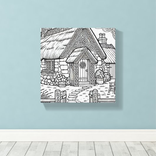 Thatch Cottage #39 Canvas Afdruk (Insitu (Houten vloer))